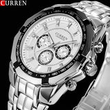 CURREN Watches Hot Design Military Sports Wrist watches Men Digital Quartz Full Steel - Men'sWatchesCollections